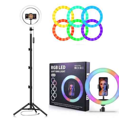 MJ33 RGB LED Soft Ring Light + 7 fit stand