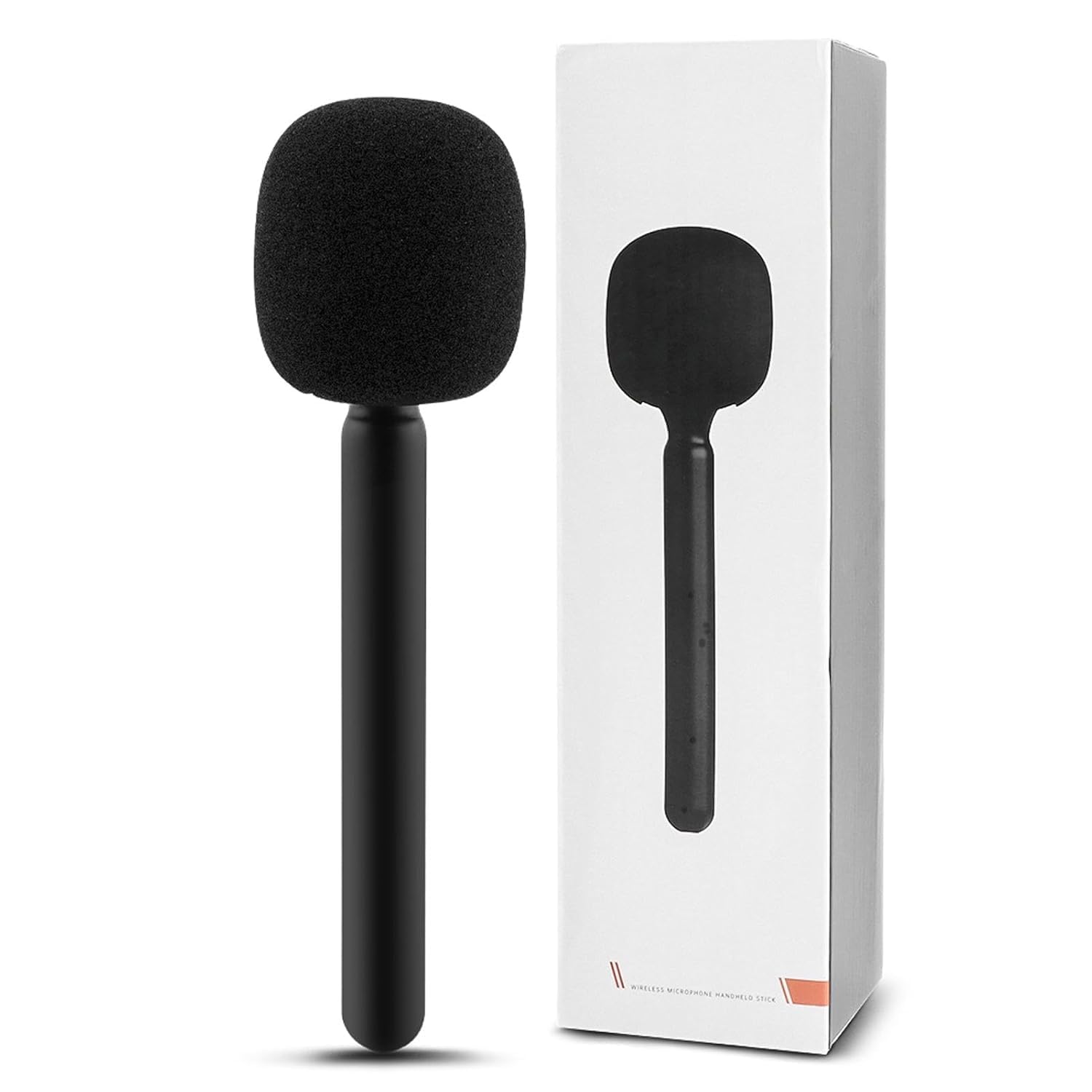 Lavalier Microphone Interview Handle – Wireless Handheld Adapter with Windshield